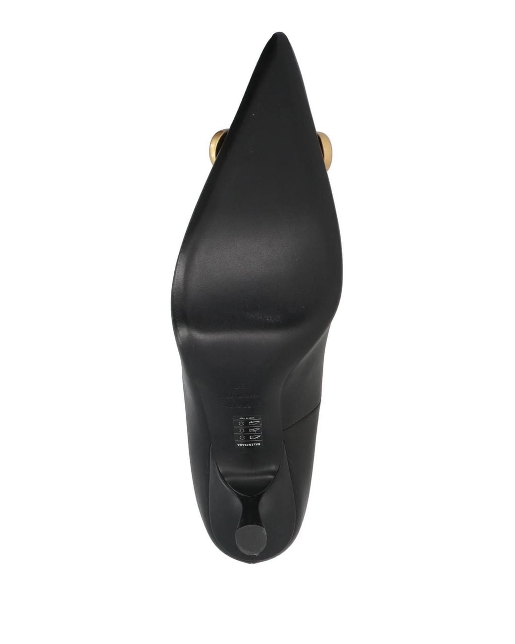 Balenciaga Black Leather Pointed-Toe Stiletto Heels