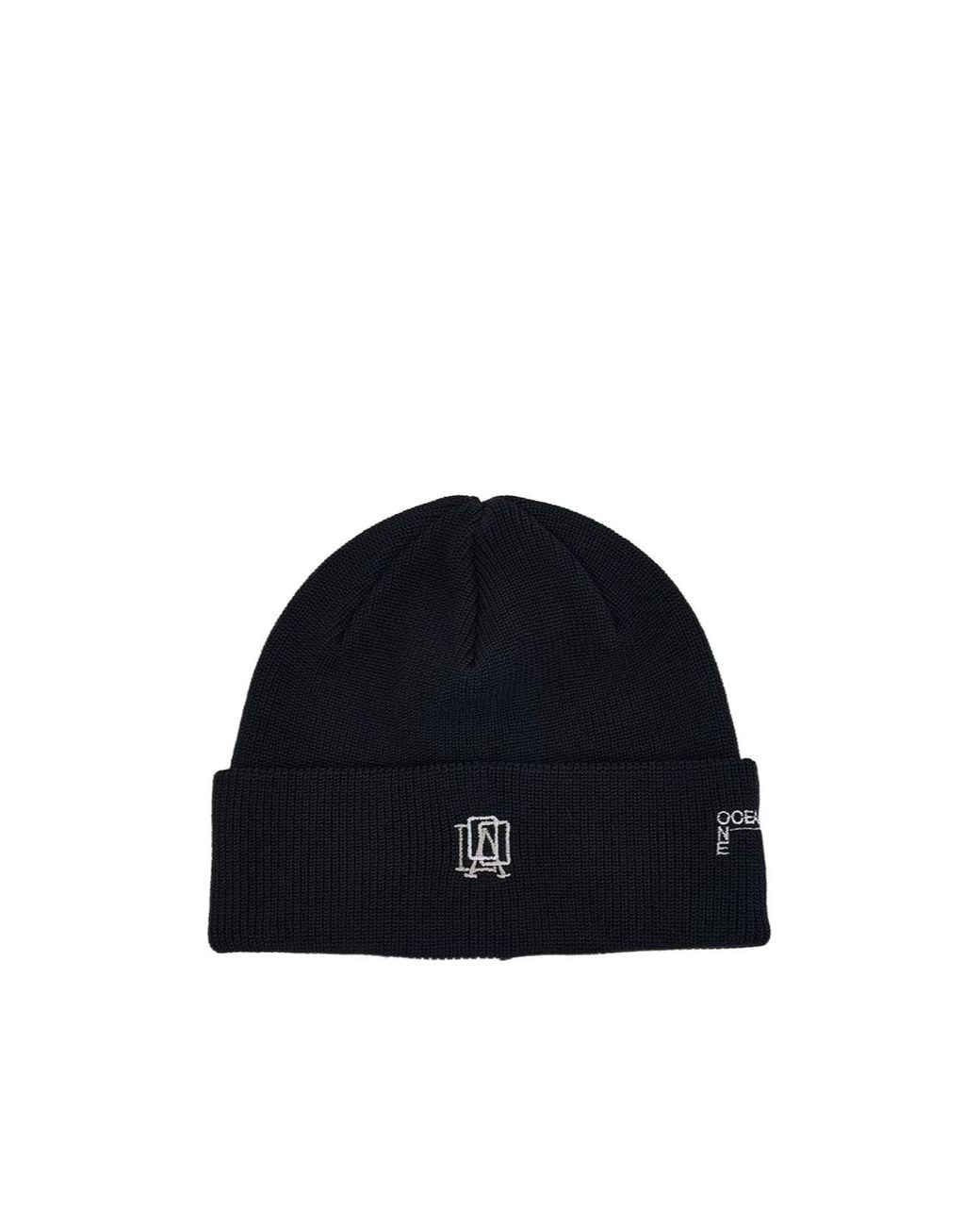 Nanamica Blue Ribbed Knit Hat for men