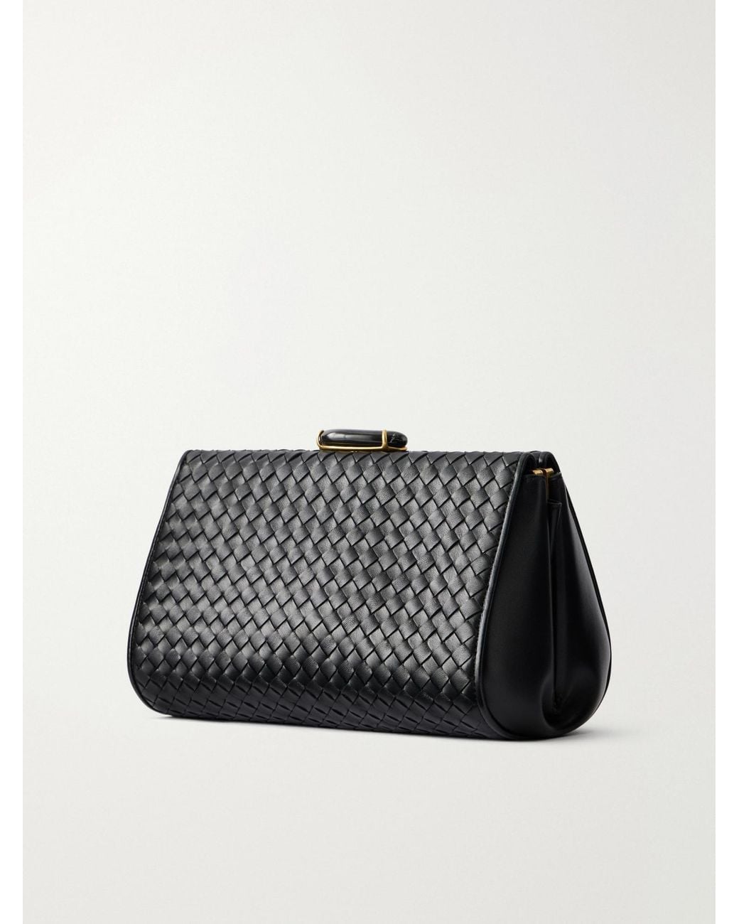 Bottega Veneta Black Intrecciato Clutch