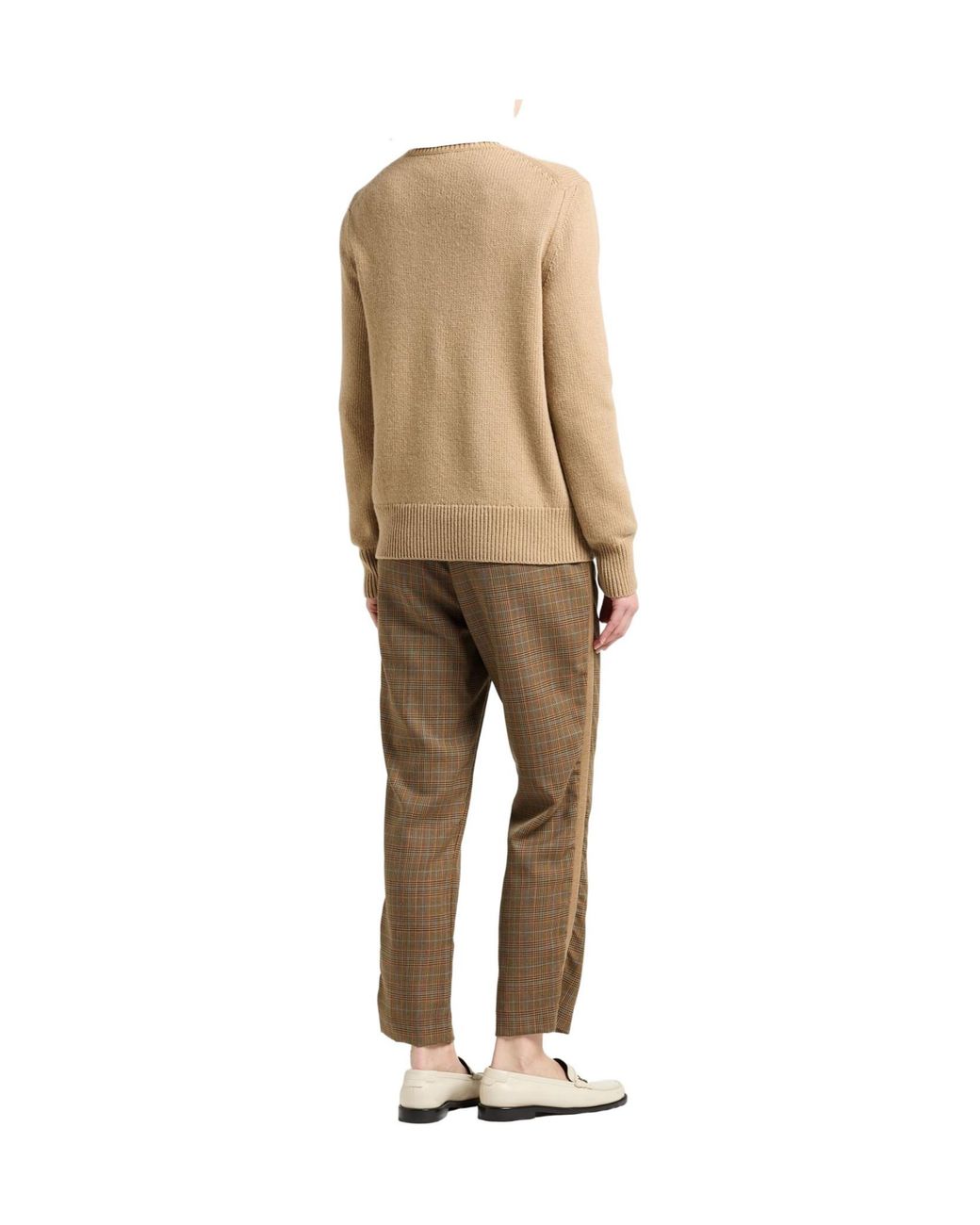 Burberry Natural Two-Tone Cashmere Knitwear