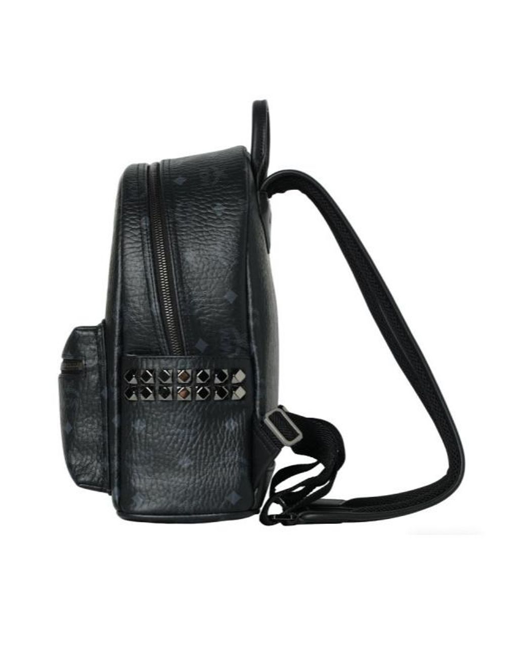 MCM Black Stark Studded Mini Backpack