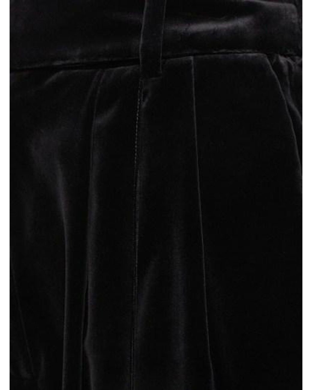 Alexandre Vauthier Black High Waist And Wide Legs Casual Trousers