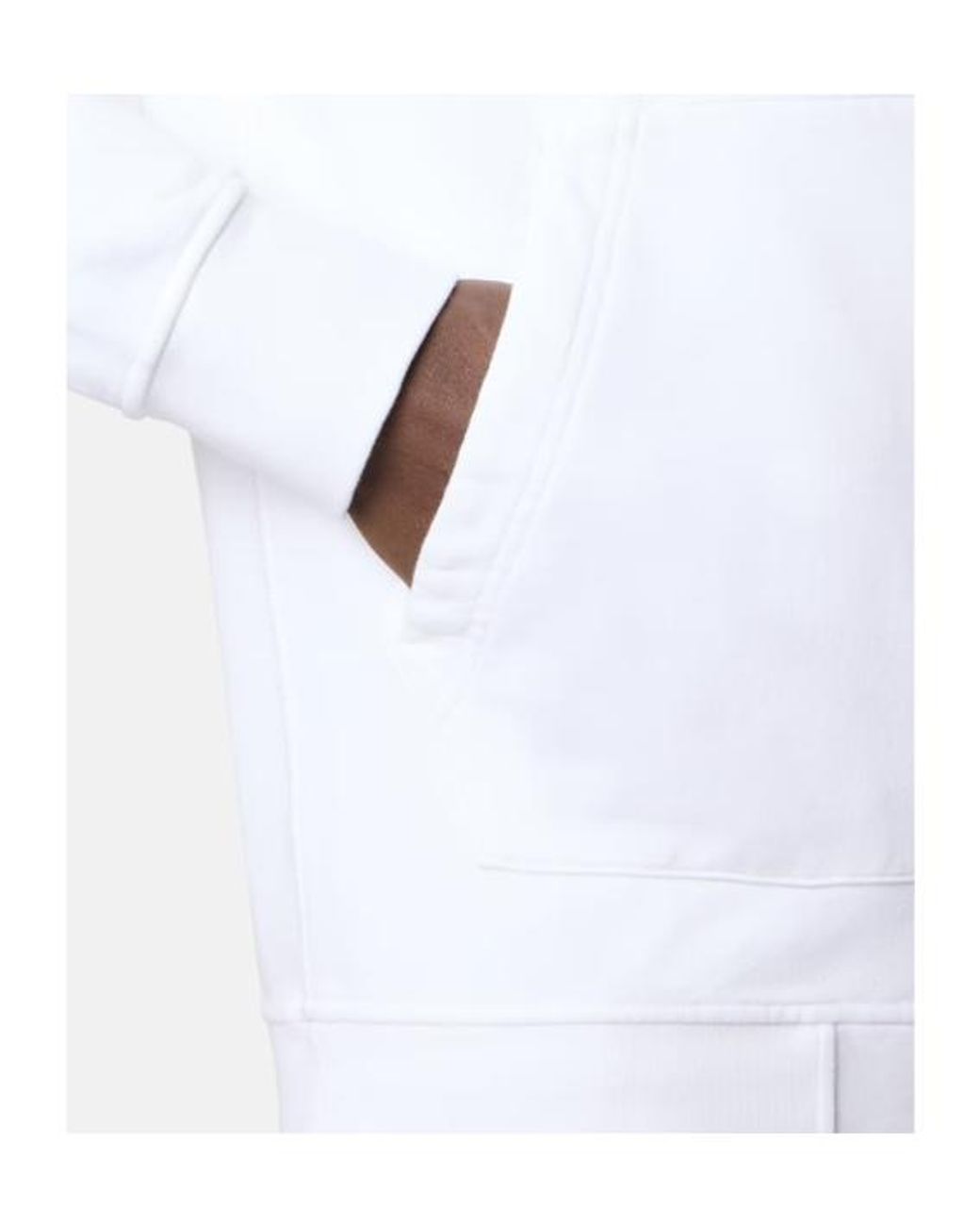 Stone Island White Regular-Fit Zip-Up Hooded Sweatshirt With Pockets for men