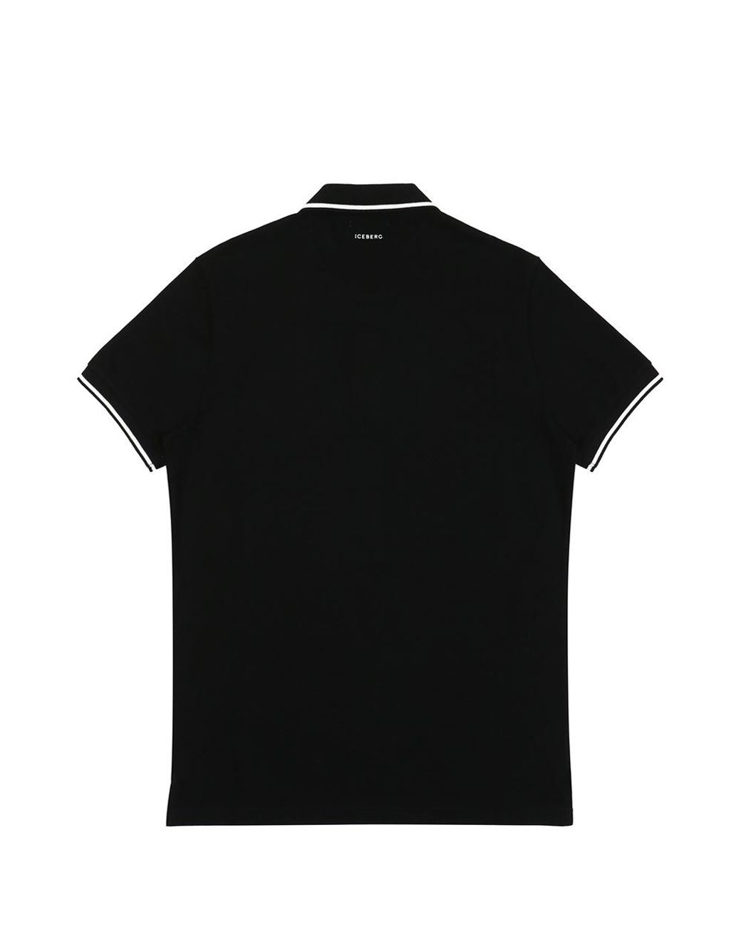 Iceberg Black Printed Pattern Polo Shirt for men