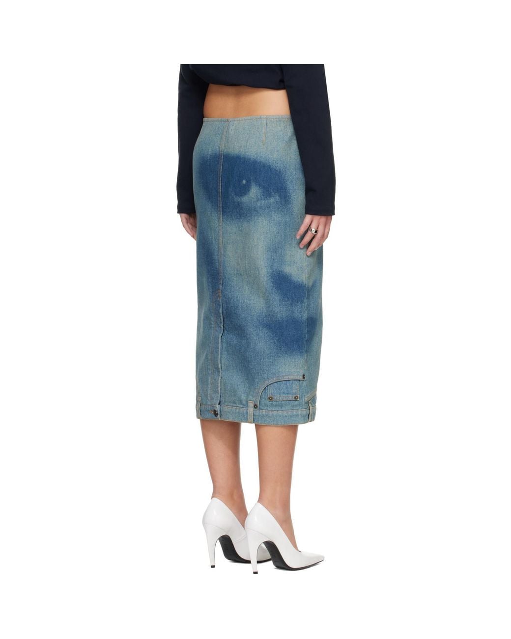 Jean Paul Gaultier Blue Denim Skirt