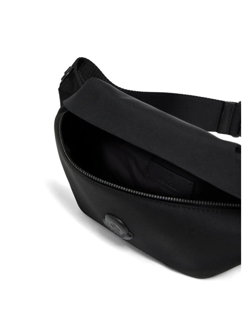 Moncler Black Durance Logo-Patch Belt Bag for men