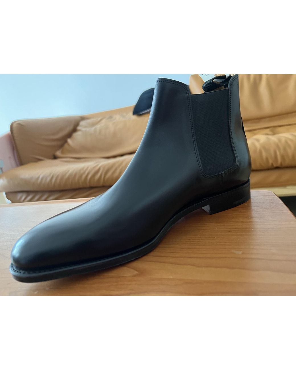 John Lobb Black Elasticated Panel Boots for men