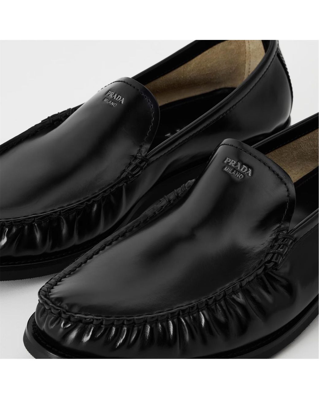 Prada Black Logo Loafers for men