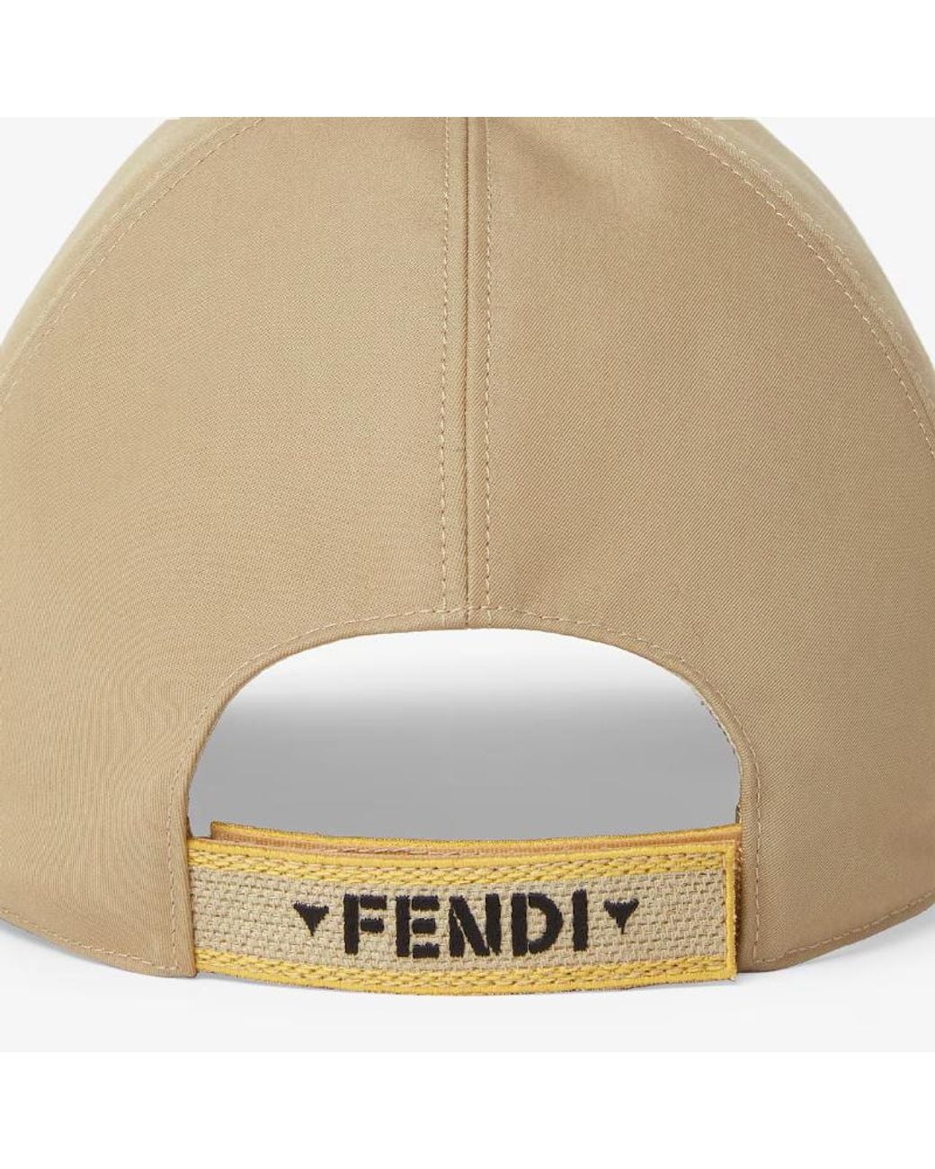 Fendi Natural Logo Tape Jacquard Baseball Cap for men