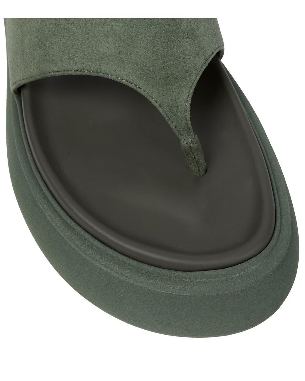 The Attico Green Selene Platform Flip-Flops