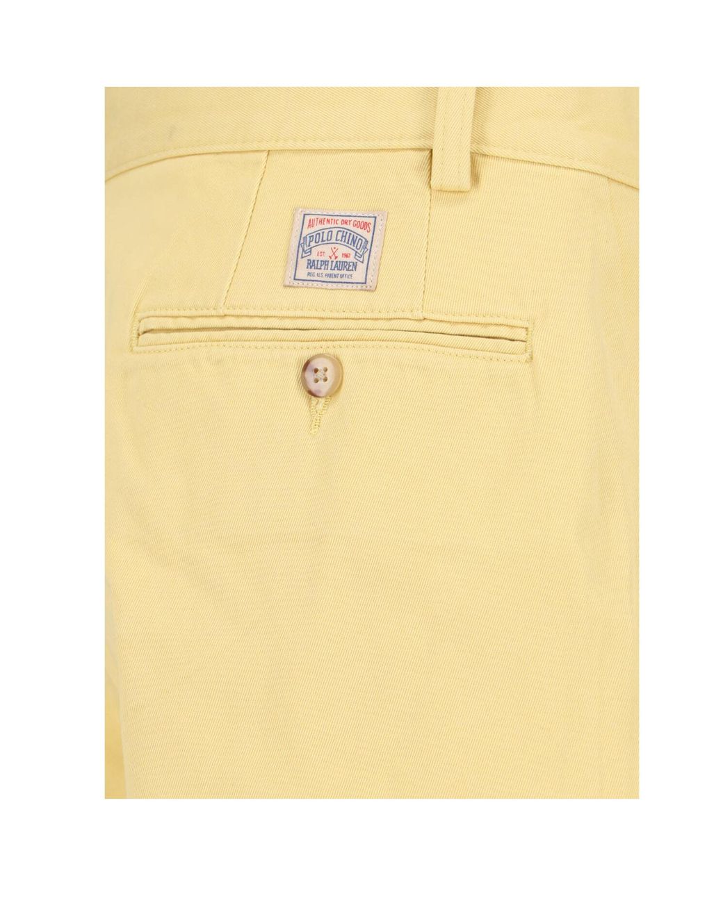 Polo Ralph Lauren Yellow Pleat-Detail High-Waist Trousers for men