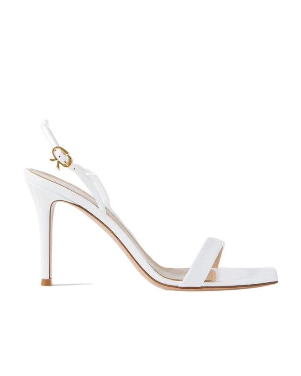 Gianvito Rossi White Ribbon Open Toe Sandals