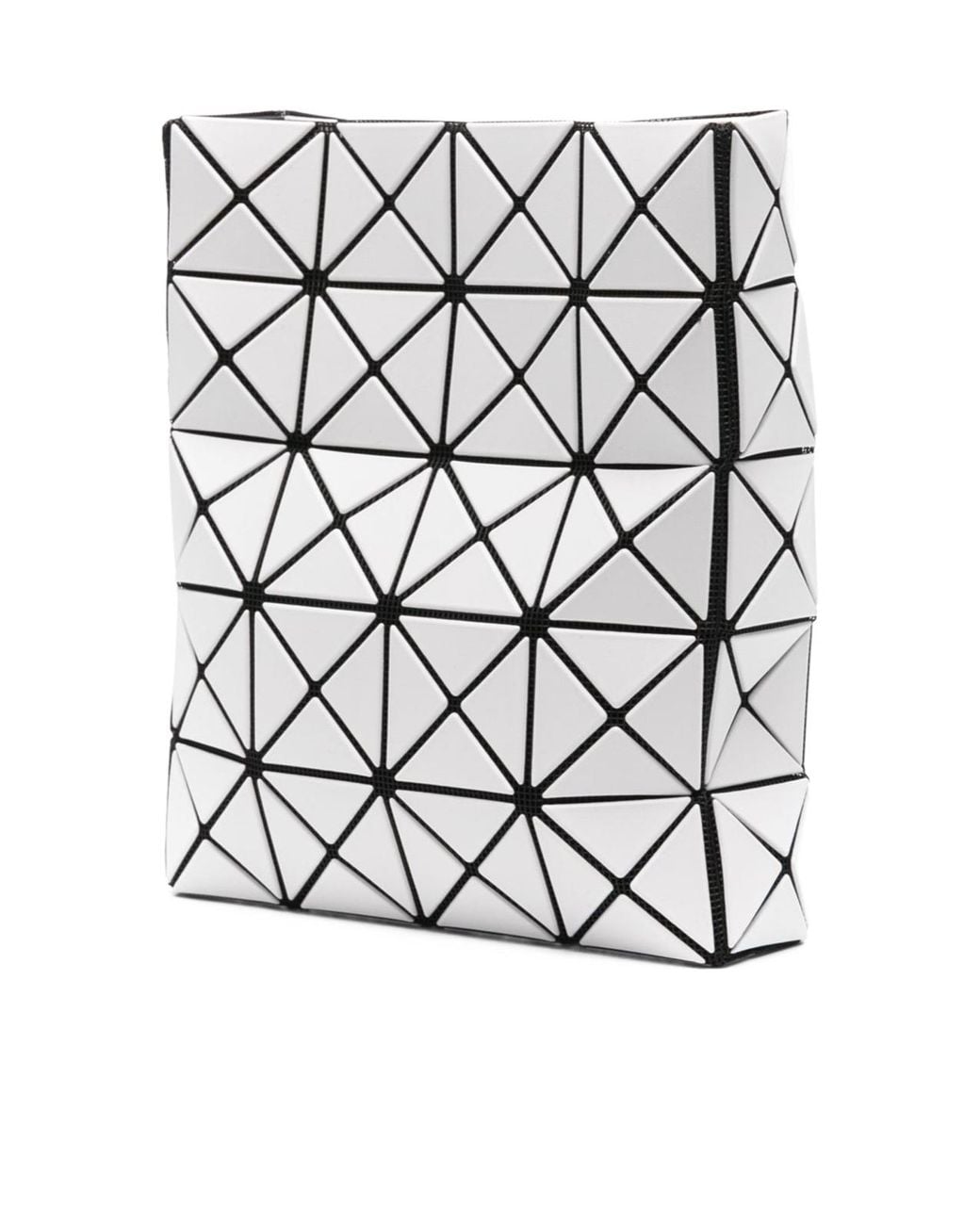 Issey Miyake Gray Geometric Pattern Top Handle Bag