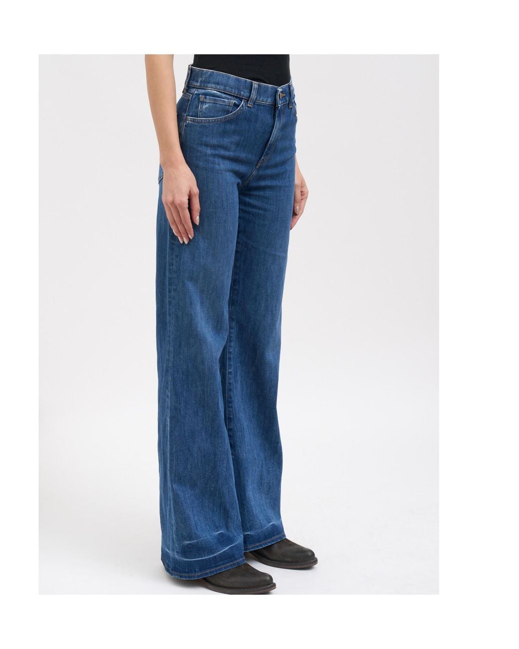 Dondup Blue Amber Wide-Leg Jeans