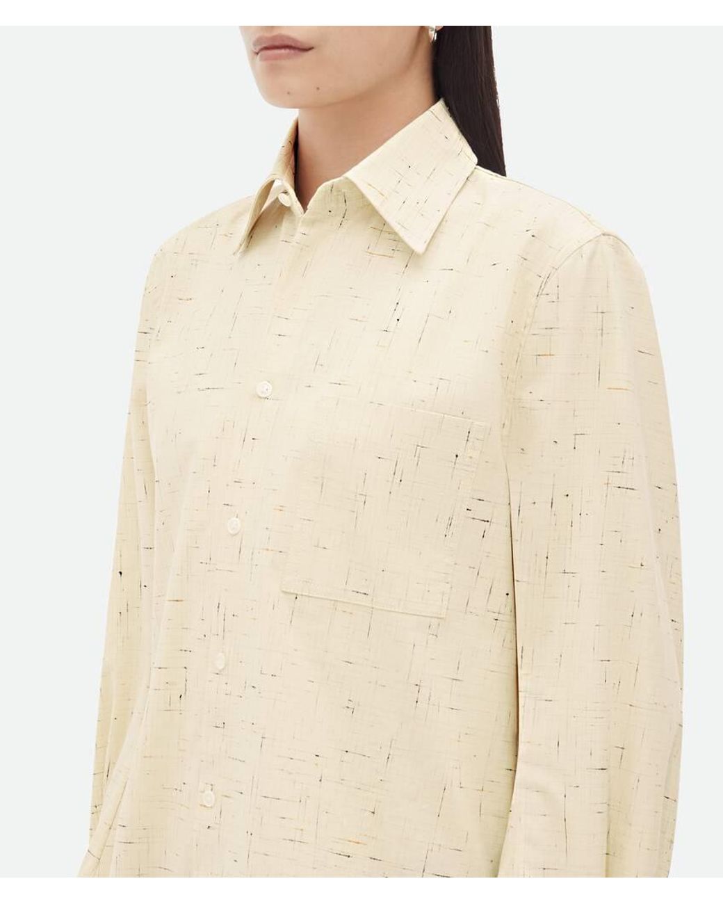 Bottega Veneta White Long Sleeved Buttoned Shirt
