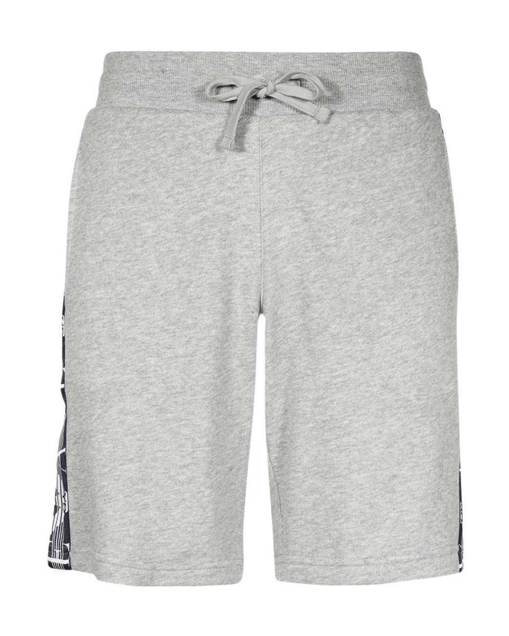 Emporio Armani Gray Pattern Shorts for men