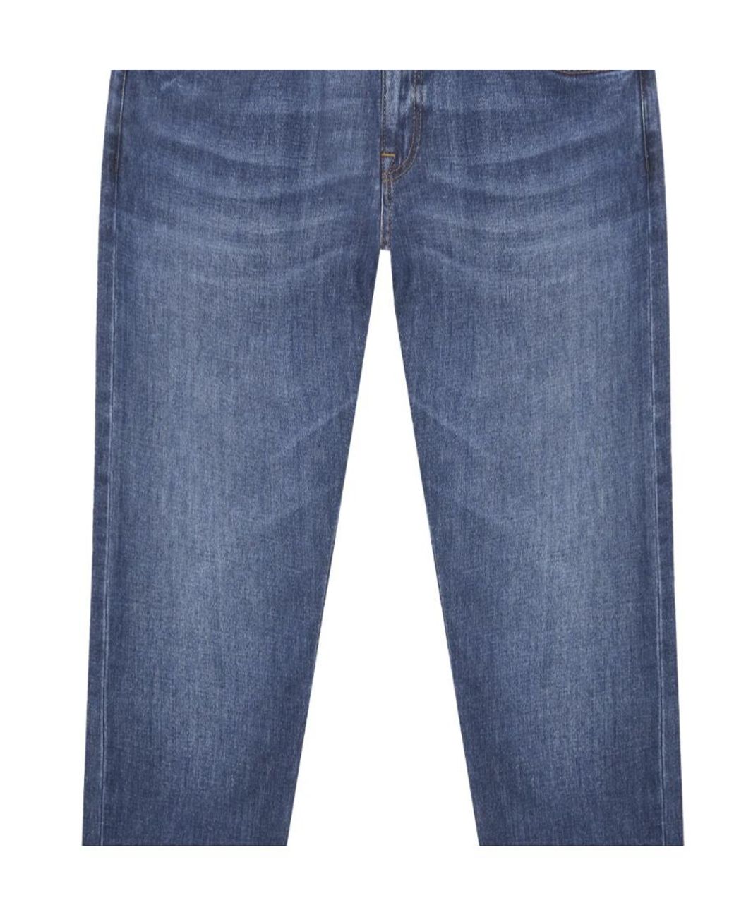 Dondup Blue Cuff-Hem Jeans for men