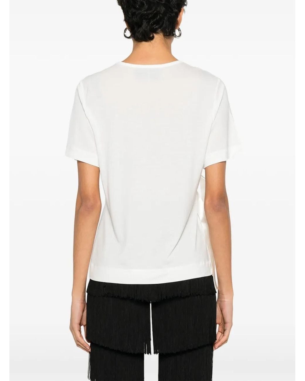 Simone Rocha White Sash Bow T-Shirt