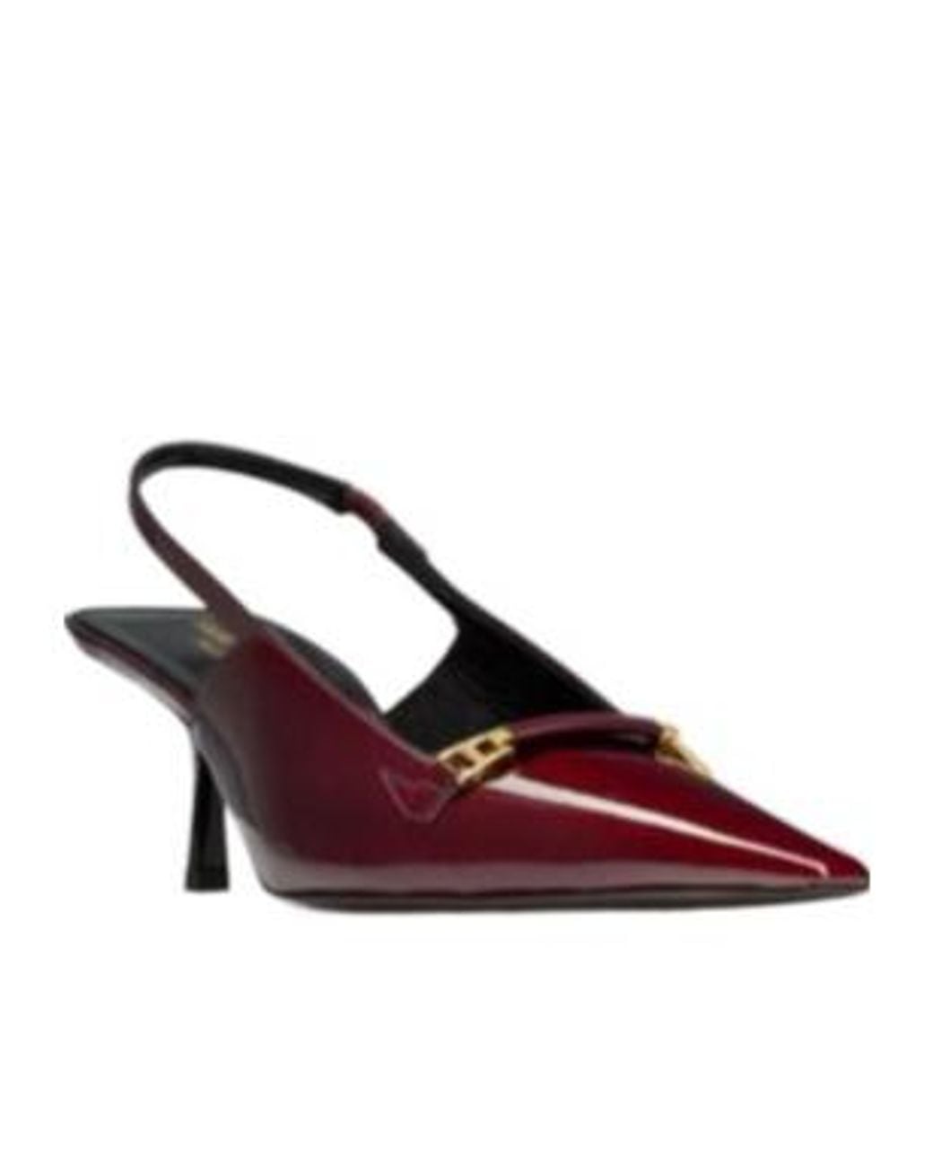 Saint Laurent Purple Carine Slingback Pumps