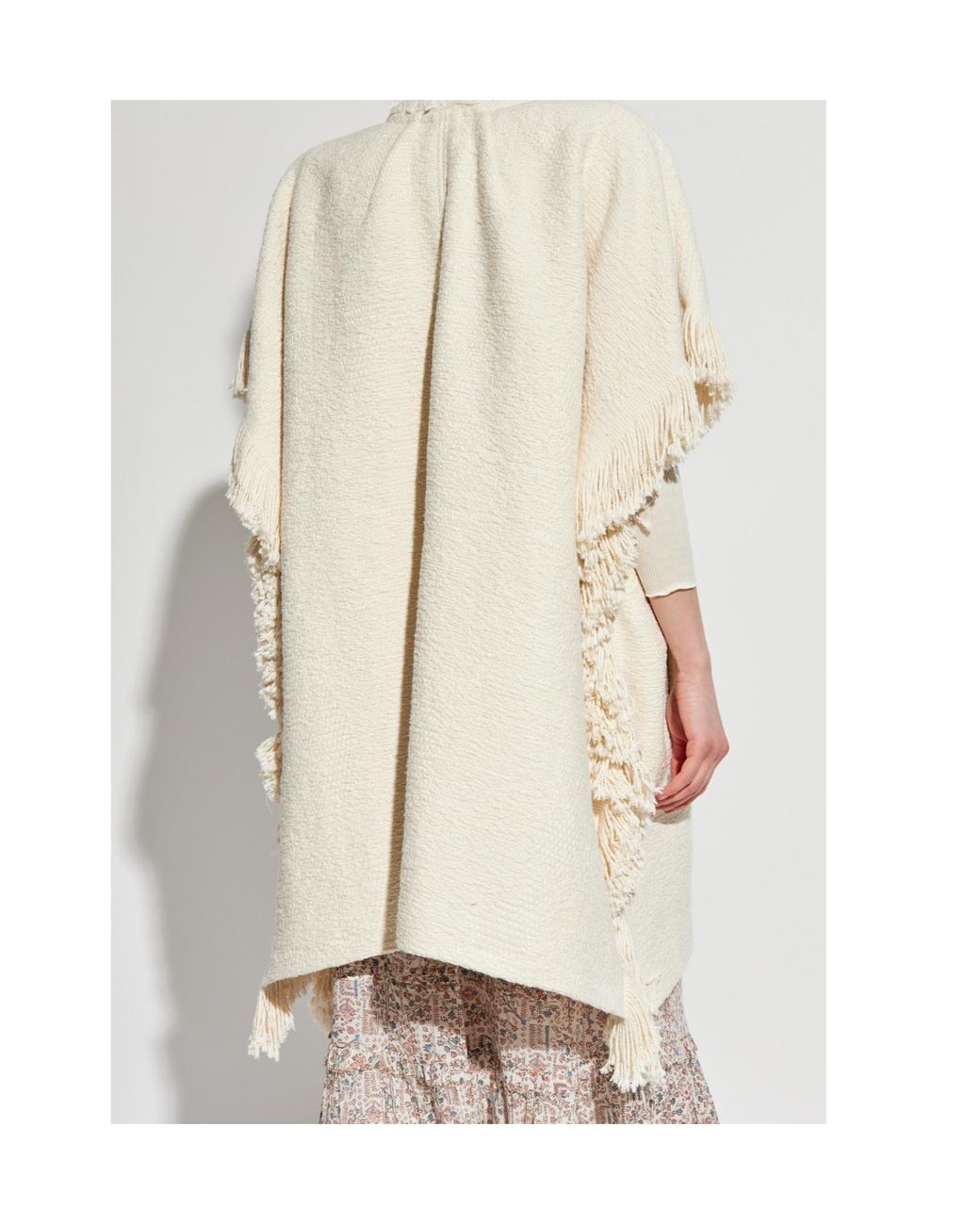 Isabel Marant White Fringed Buckled Sleeveless Jacket