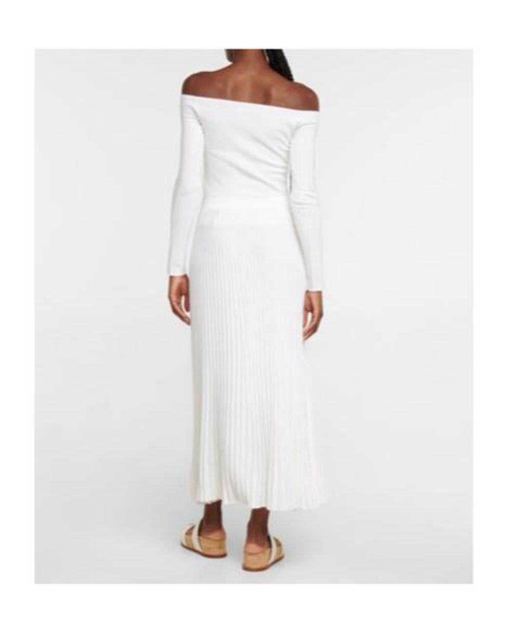 Gabriela Hearst White Knitted Midi Skirt
