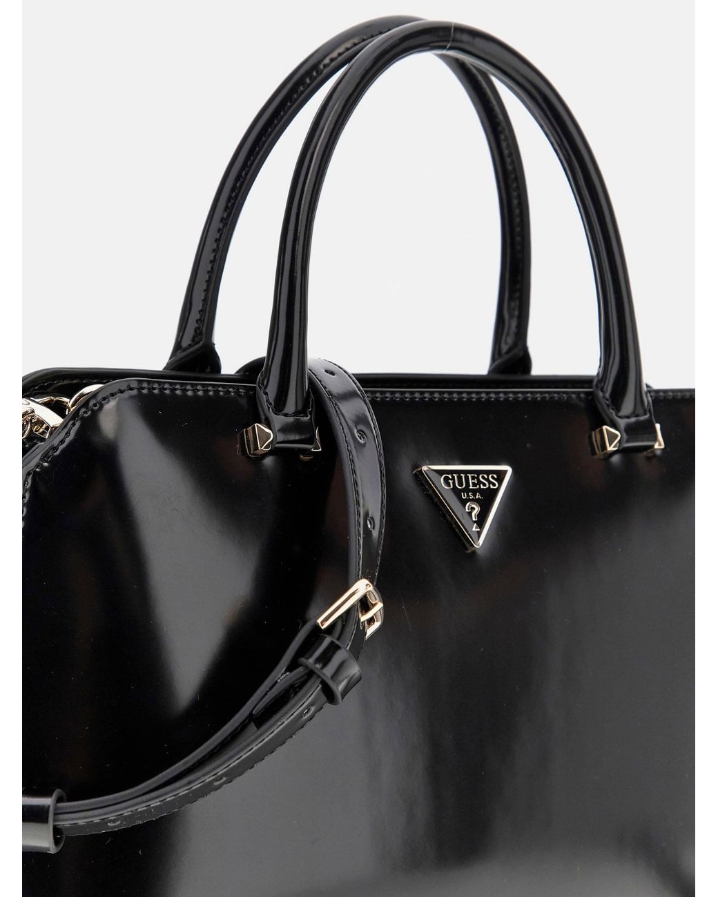 Guess Black Zippered Shoulder Bag