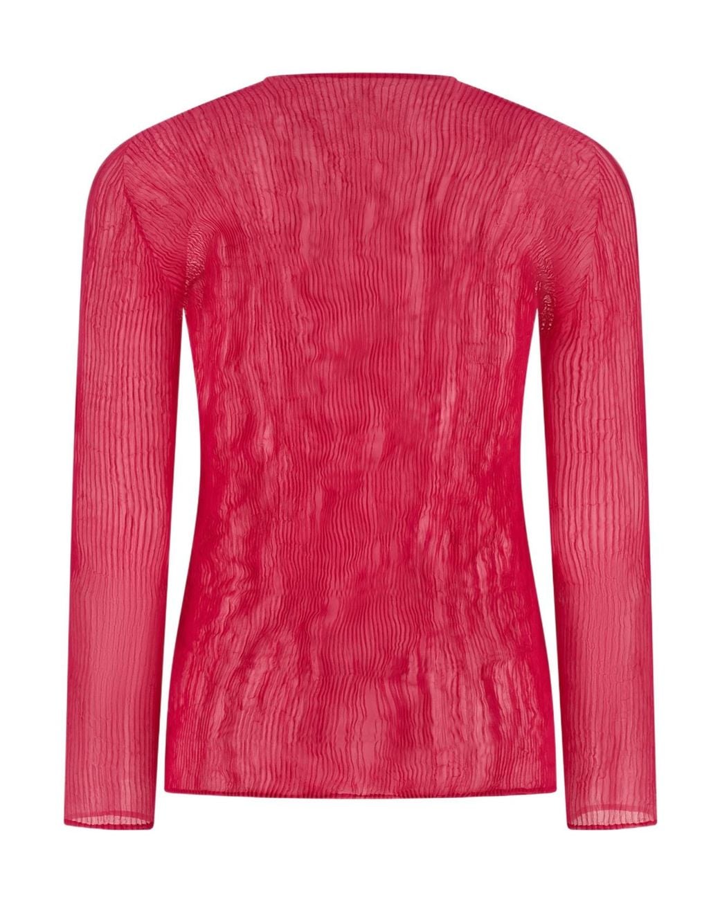 Issey Miyake Red Chiffon Twist 1 Top