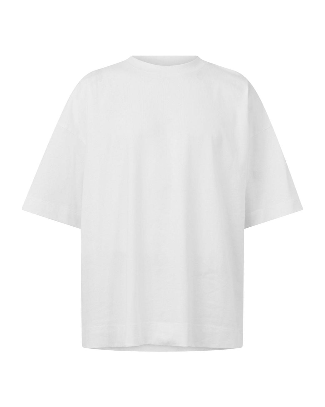 Dries Van Noten White All-Cotton Loose T-Shirt for men