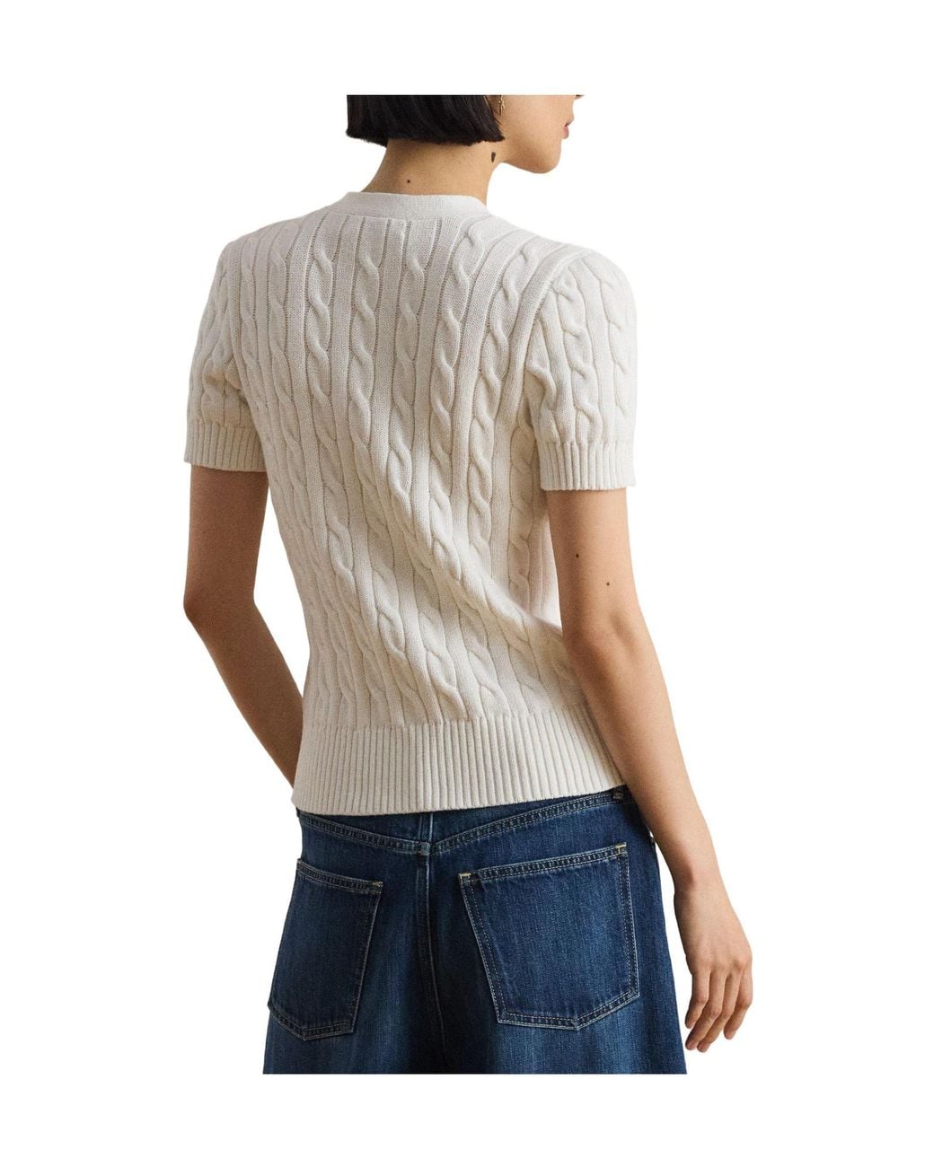 Ralph Lauren White Knit Cardigan