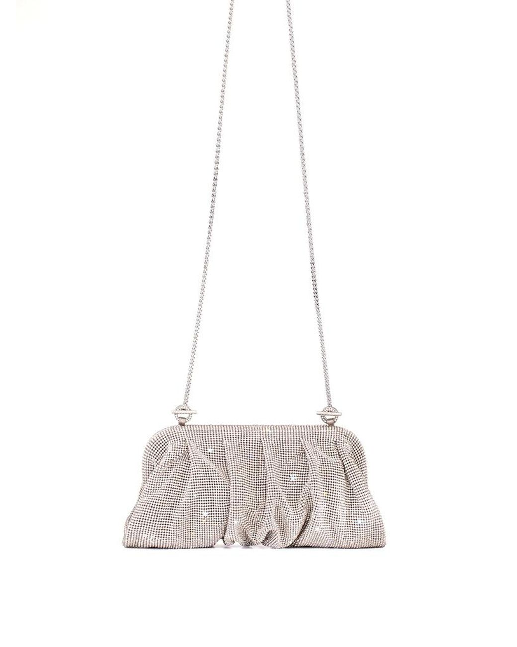 Benedetta Bruzziches Gray Venus La Grande Crystal Clutch Bag