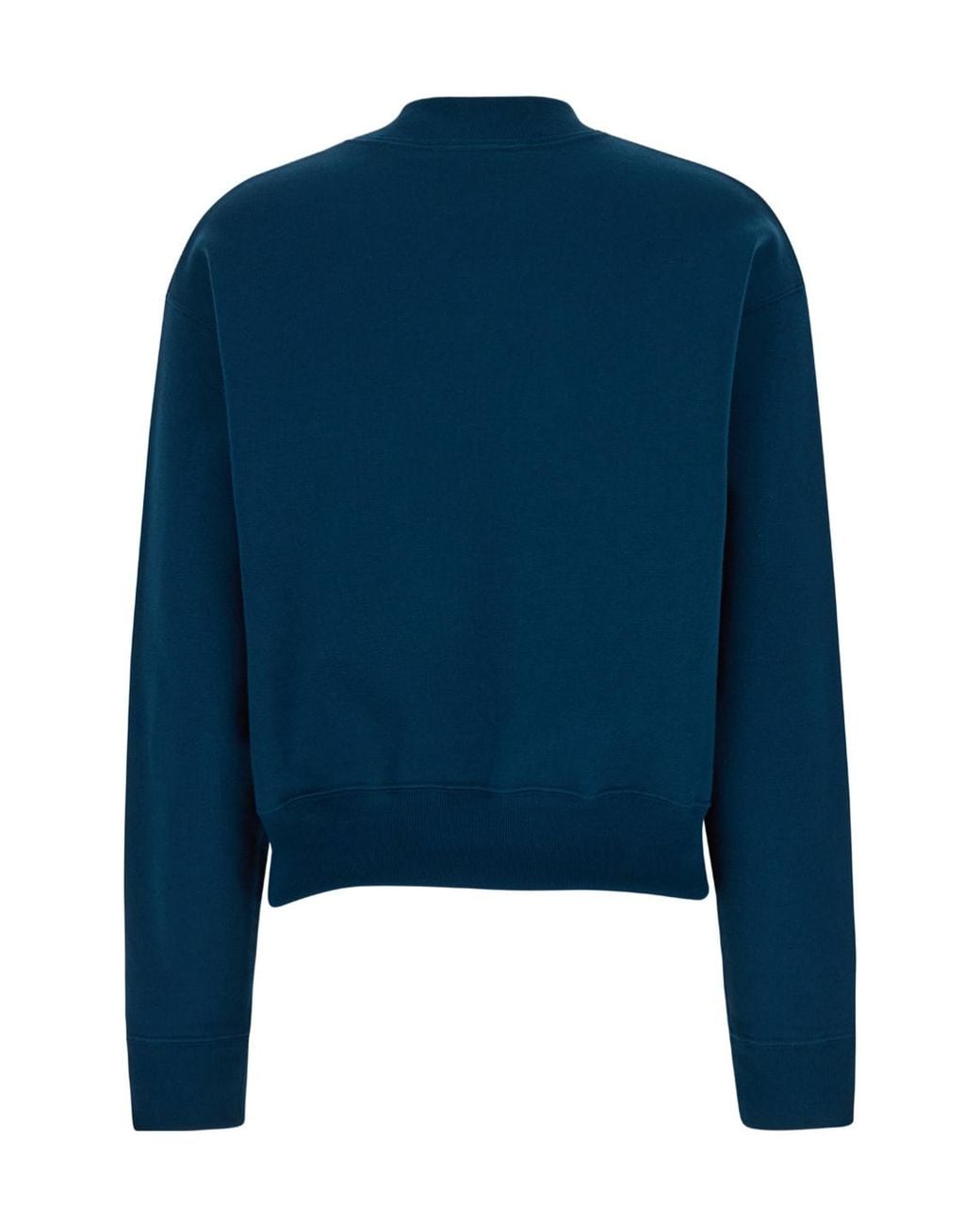 Chloé Blue Chloé Logo Printed Mock-Neck Sweatshirt