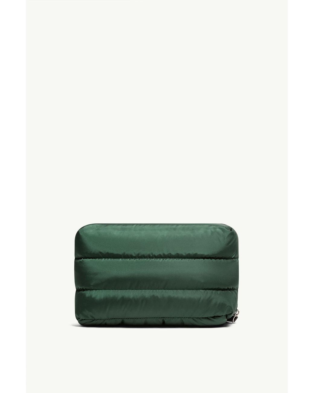 Moncler Green Quilted Logo Make Up Bag