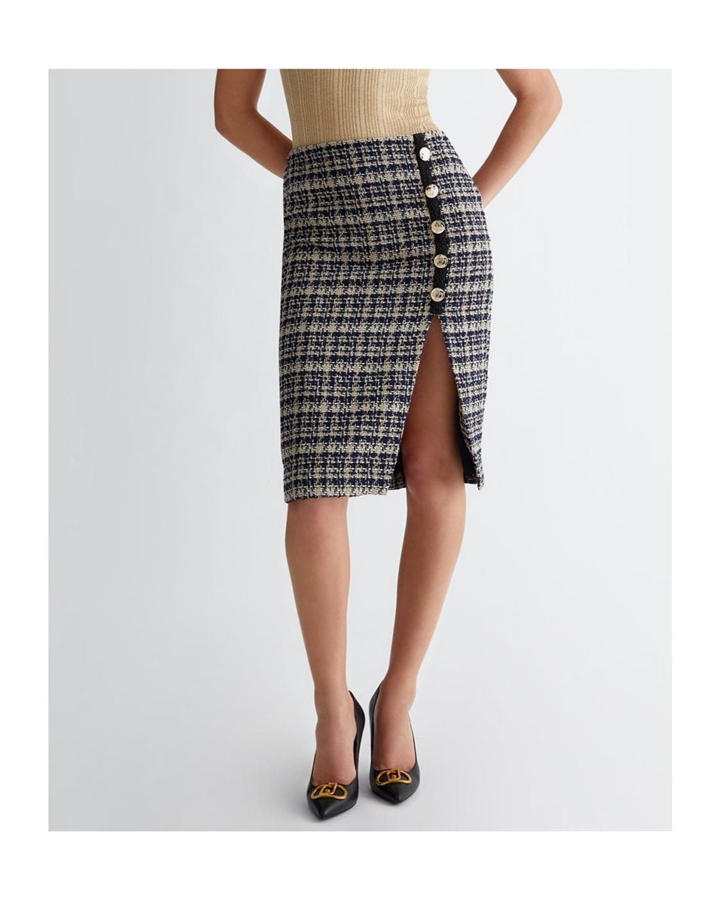 Liu Jo Black Tweed Skirt