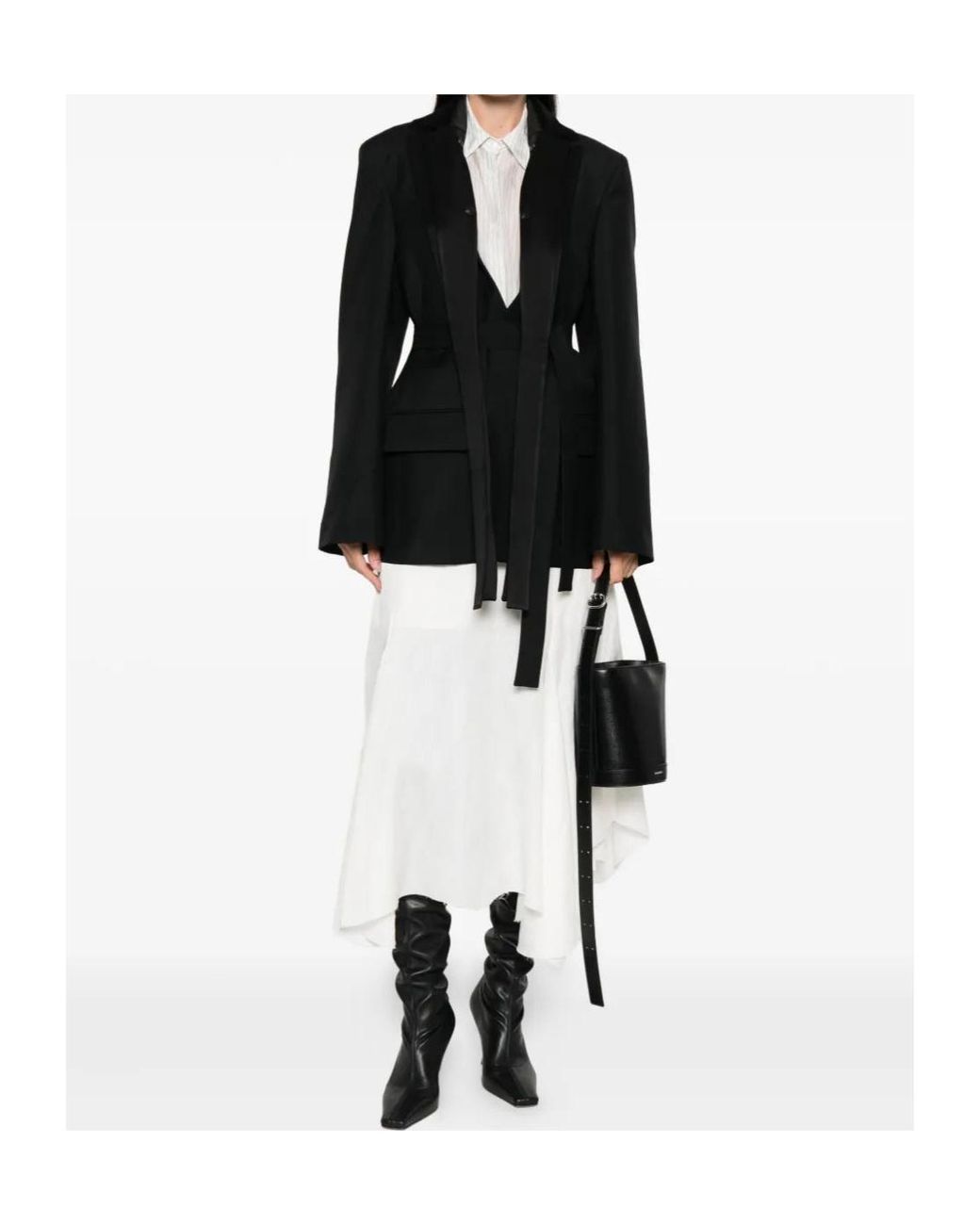 Rohe Black Shawl-Lapel Wool Jacket