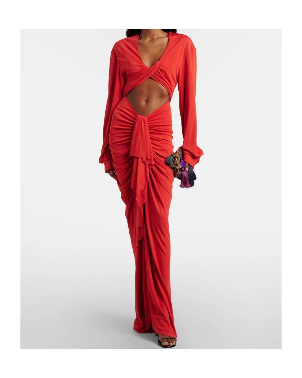 Christopher Esber Vivenda Cutout Gathered Gown