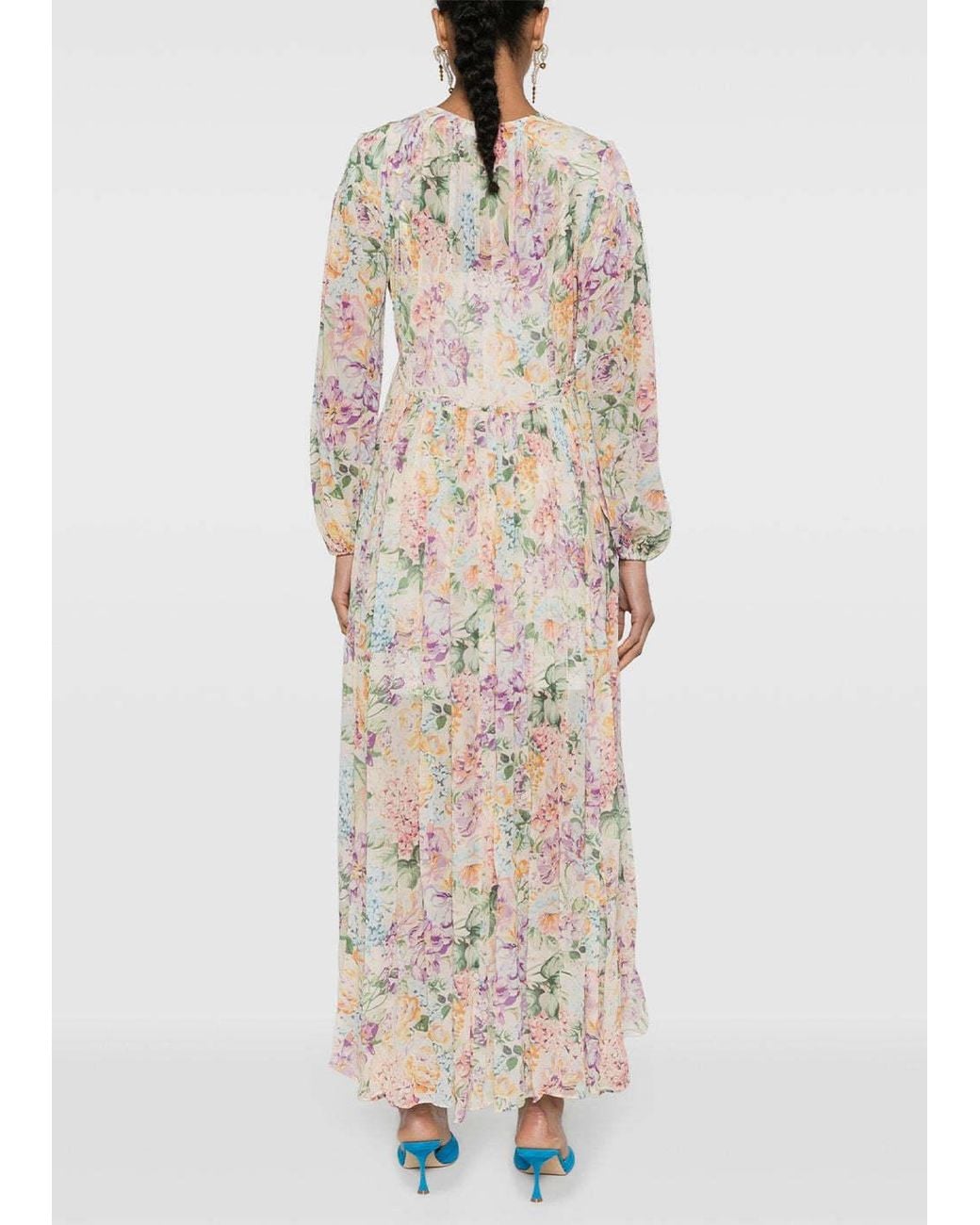 Zimmermann Natural Halliday Gathered Maxi Dress