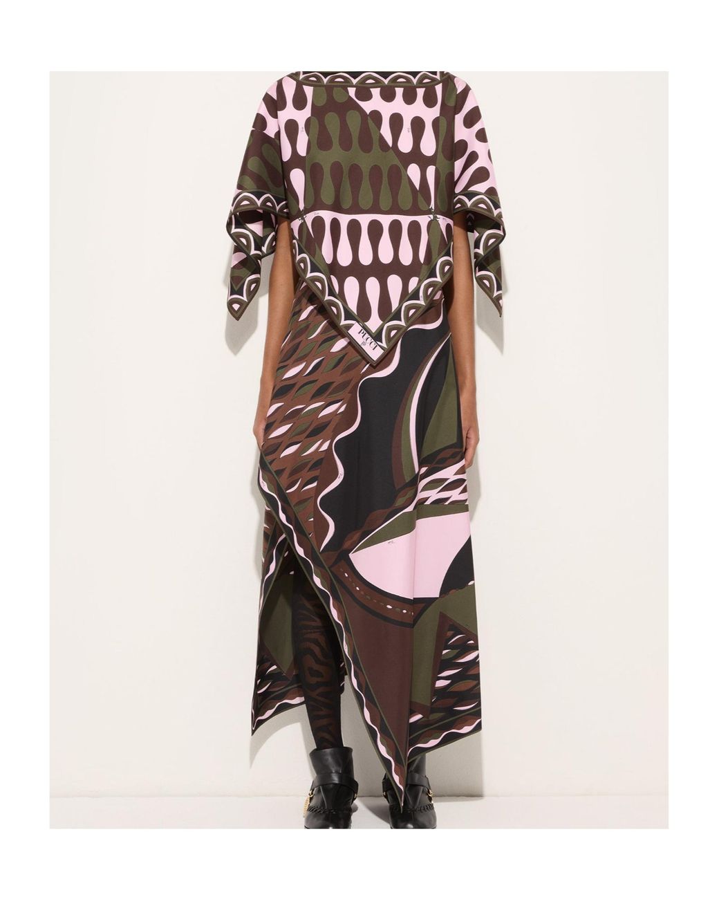 Emilio Pucci Multicolor Pucci Dune Printed Satin Skirt