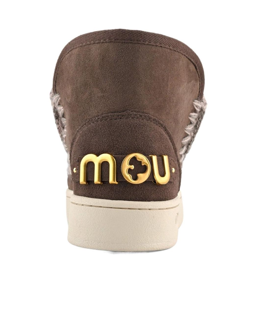 Mou Brown New Eskimo Braided-Detail Ankle Boots