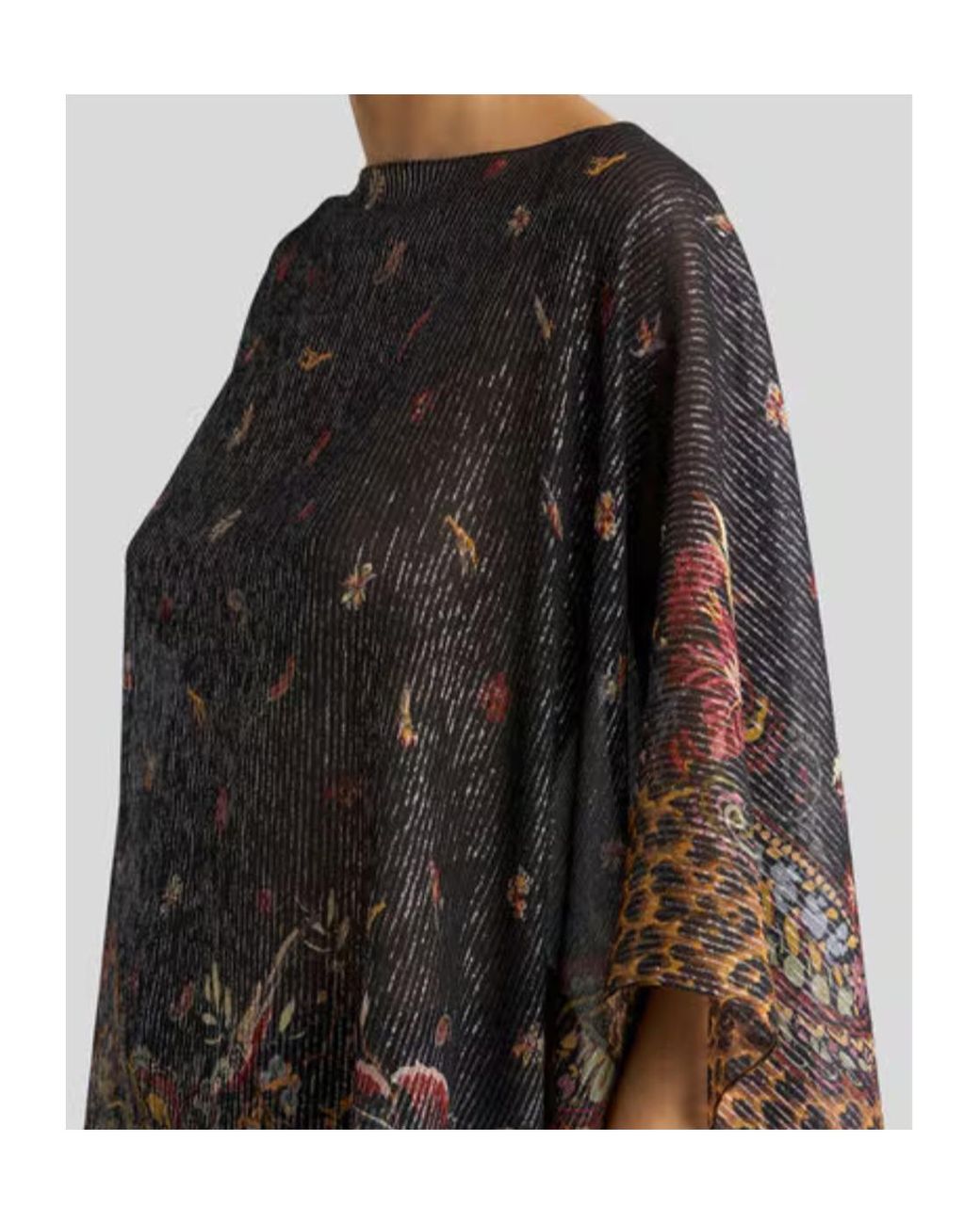 Etro Black Pattern-Printed Cape