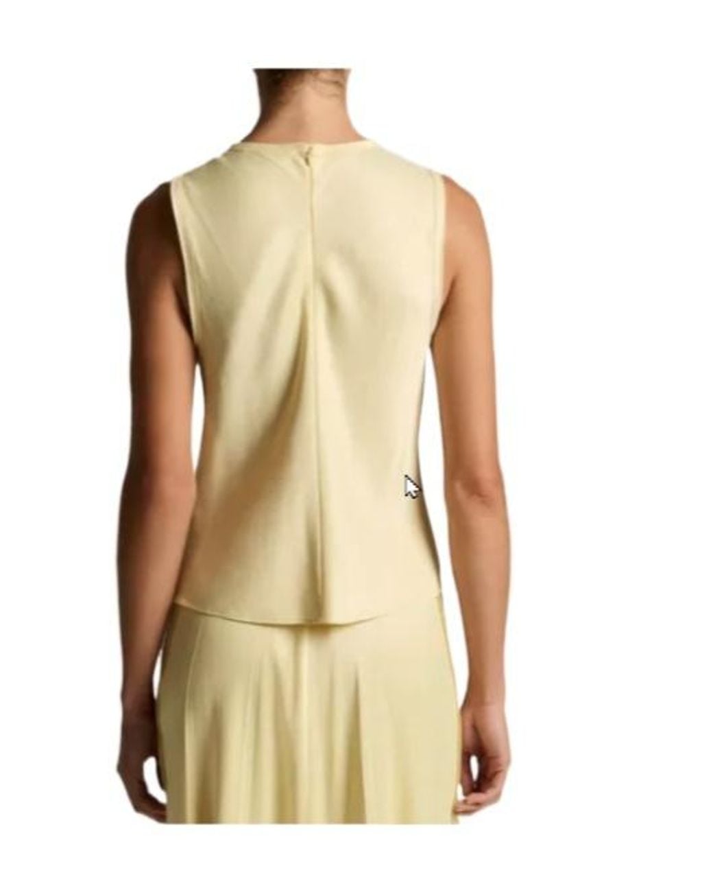Vince Metallic Round Neck Sleeveless Top
