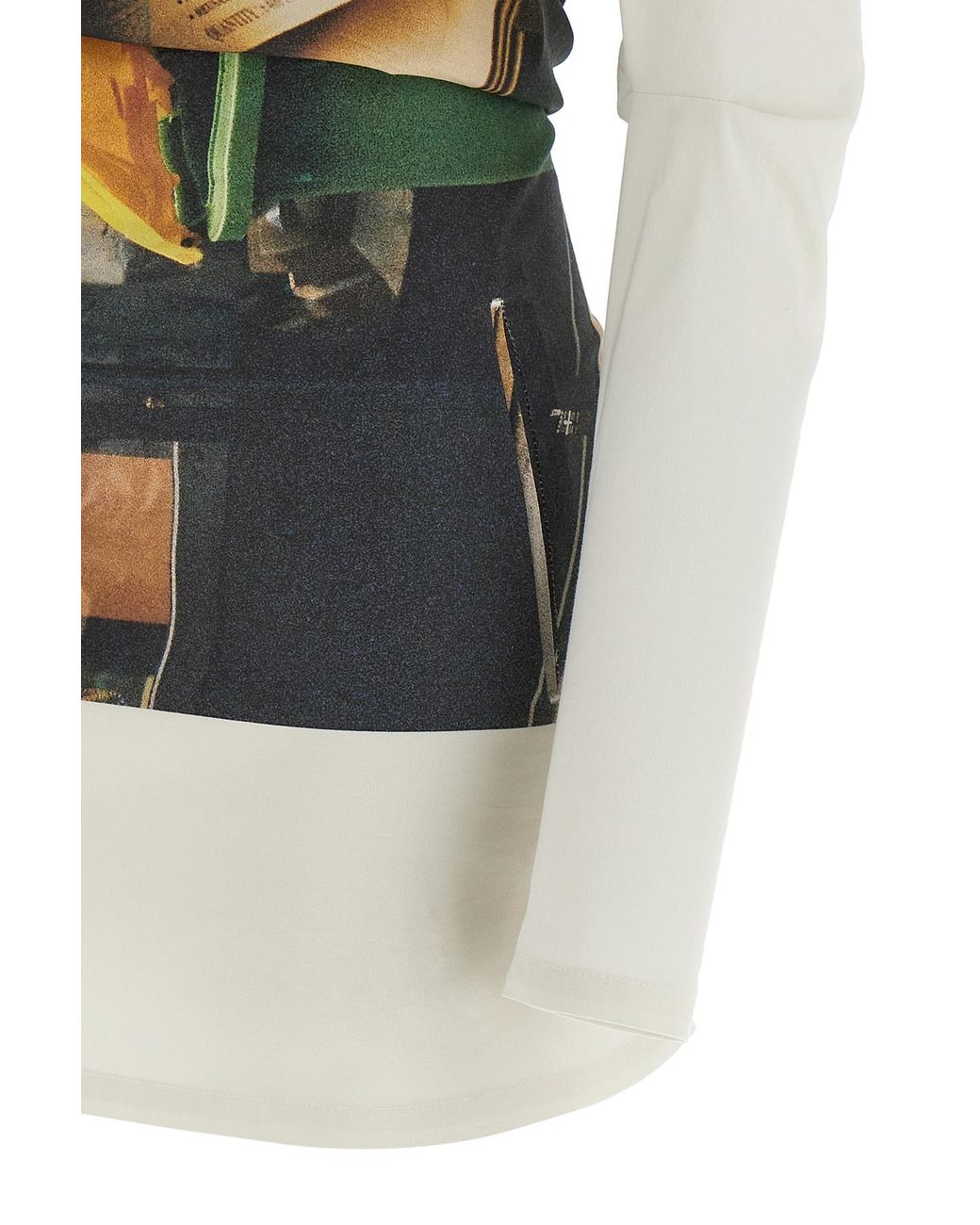 Issey Miyake Green Street View Crewneck Top