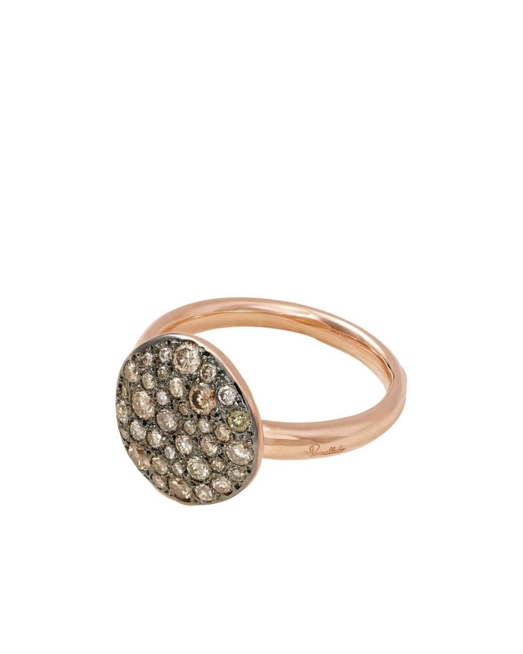 Pomellato White 18-Karat Rose And Rhodium-Plated Diamond Ring