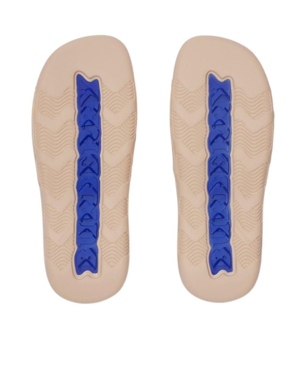 Burberry Natural Dive Check Pattern Slides