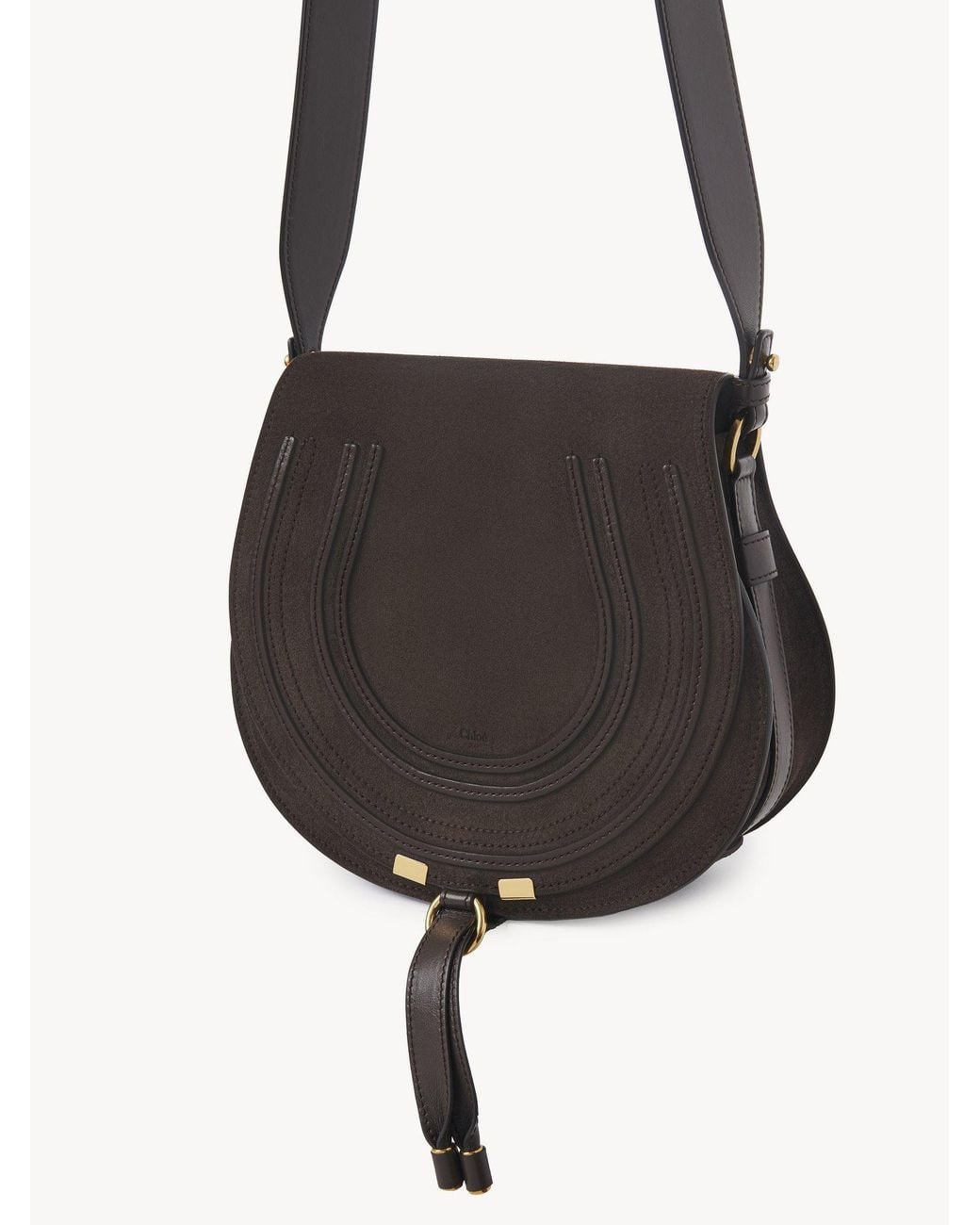 Chloé Black Chloé Marcie Foldover Top Crossbody Bag