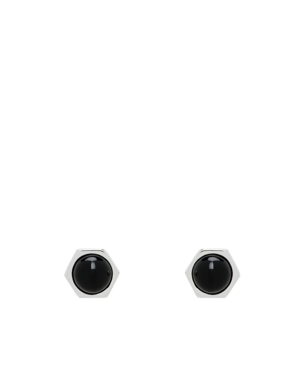 NUMBERING White Inlaid Earrings for men