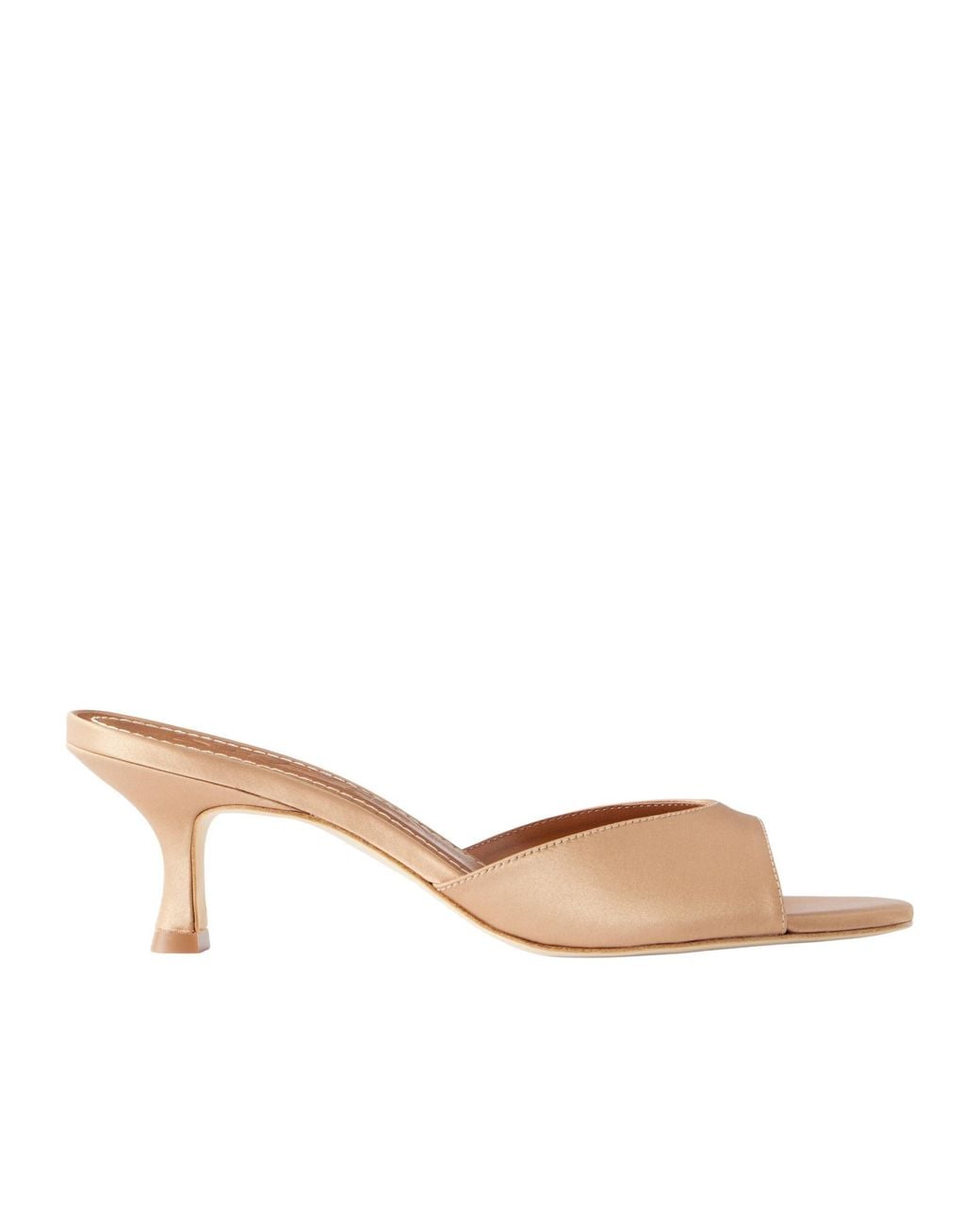 Staud Natural Satin Mules