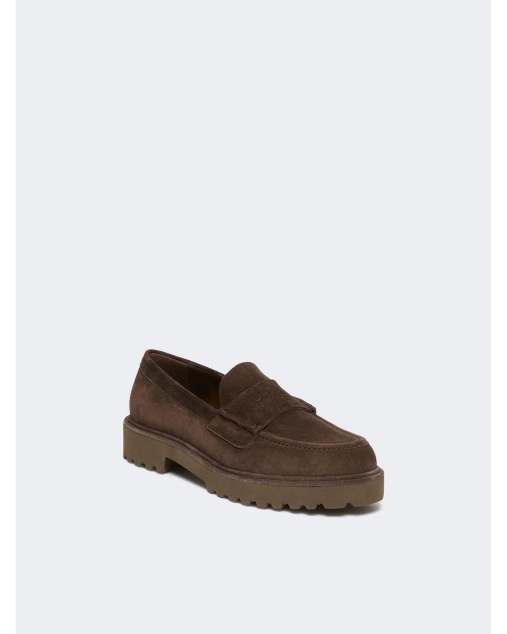 Max Mara Brown Mxaafelio Round-Toe Loafers