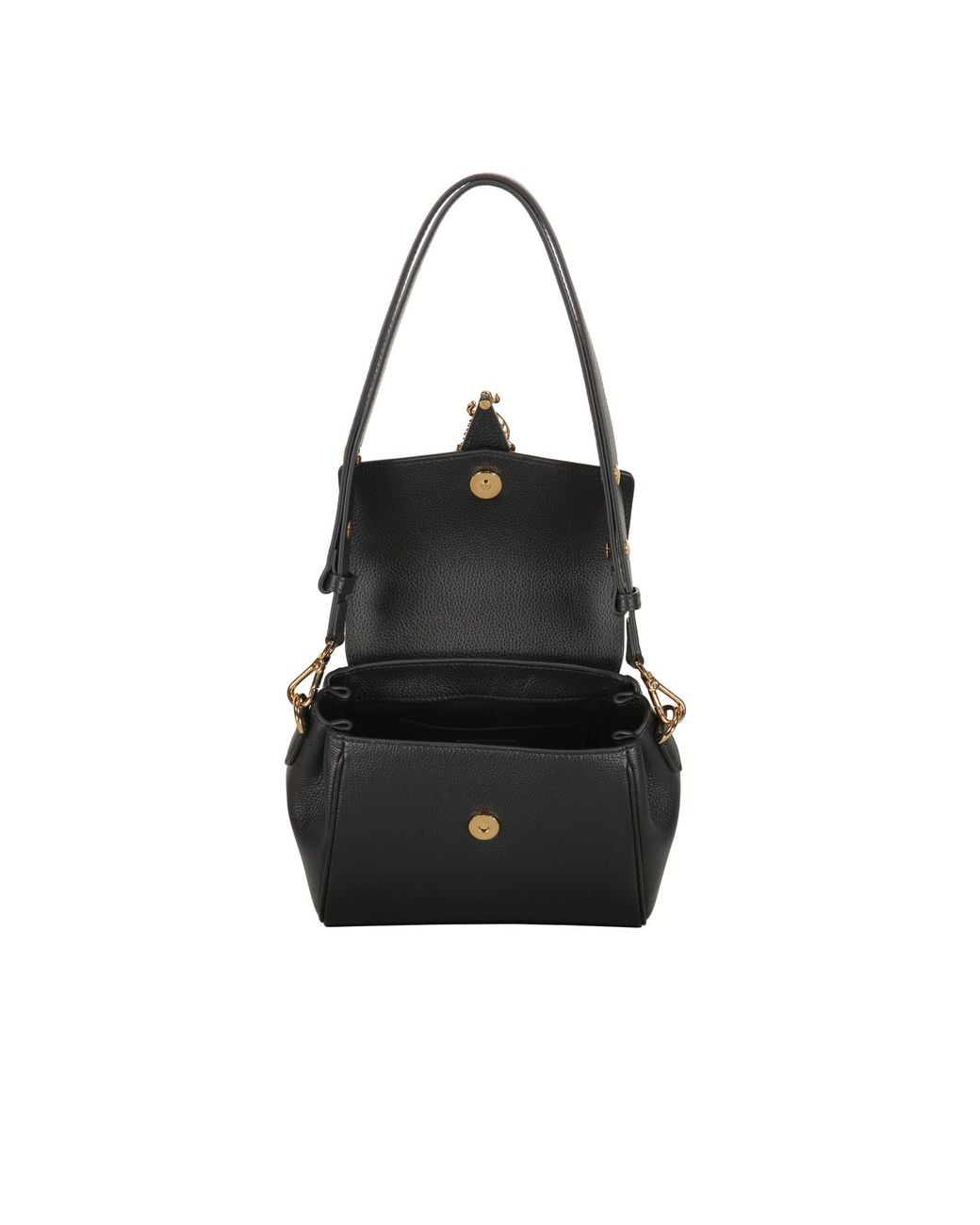 Versace Black Virtus Top Handle Bag
