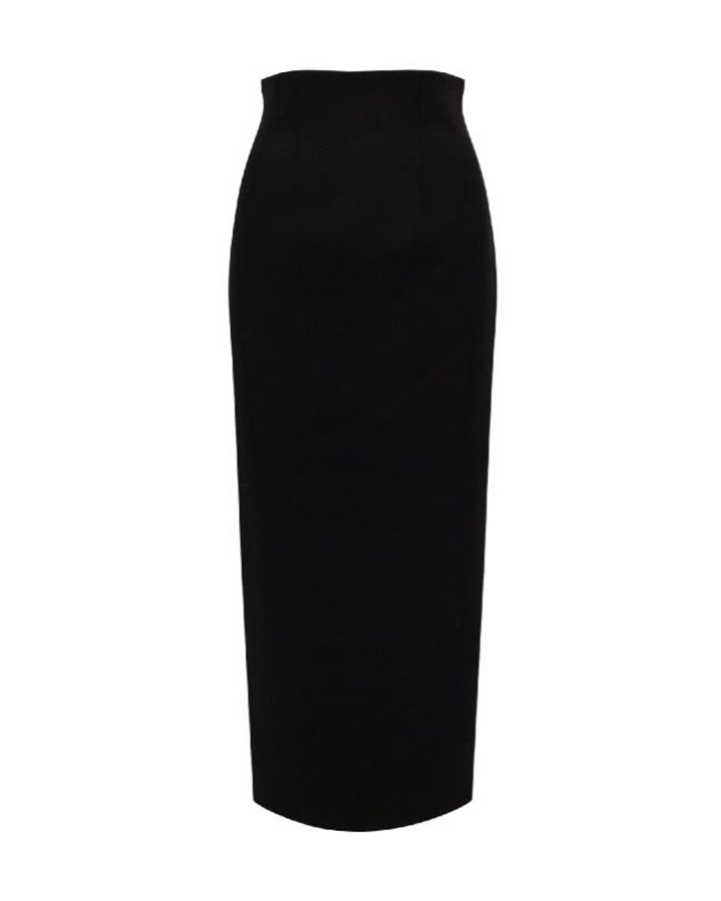 Khaite Black The Loxley High-Waisted Midi Skirt