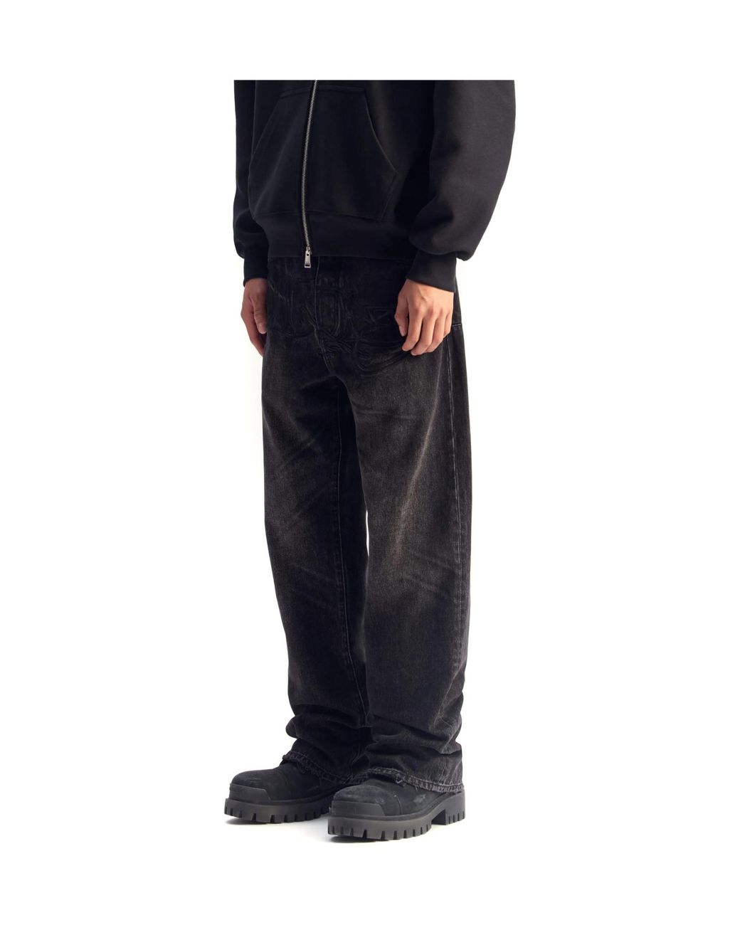 Purple Brand Blue Jeans With Belt Loops for men
